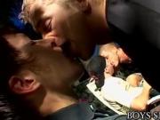 Smoking twinks pounding each other in big dick foursome