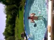 naked and plugged swimming