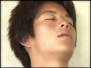 Asian jock gets jacked off by gay friend