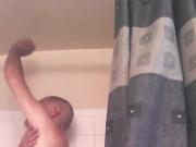 Grandpa taking a shower
