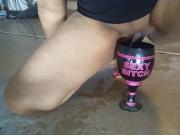 Pissing in her Sexy Bitch Cup