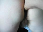 My girlfriends hairy cunt and asshole