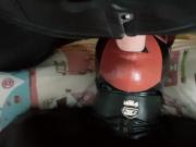 Scottish slut throat fucked hooded bdsm