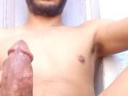 Big hairy dick and balls cumming and pulsing