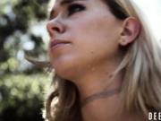 Hitchhiker bimbo gets fucked in taboo porn video by two guys