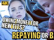 DEBT4k. Petite babe Calibri Angel fucks to make her sweet
