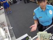 Slutty policewoman fucks with pawnbroker for extra money