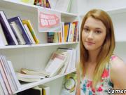 Pretty teenie POV pounded at a library