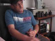 Jerk at work with cumshot