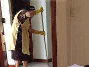 DICK FLASHING THE MAID WITH THE DOOR OPEN – SHE LIKES TO WATCH