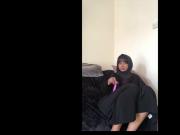 Arab masturbates in Hijab
