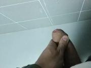 Big cum in public toilet