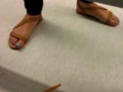 Teacher's feet closeup