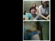 Videochat 22 Girls first reaction for my dick