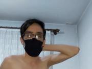 Gay twink does anal with a bottle.
