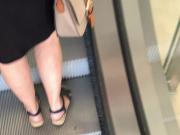 Upskirt hot granny ass