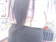 VPL Black Phatty in see-thru tights busted me again 4