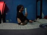 Horny Latina Femboi In Crop Top And Thong