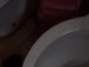 Cumshot in toliet