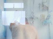 Jerk and cum in the shower