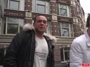 Real Amsterdam hooker cock slaps tourist