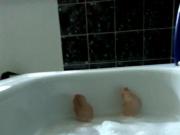 Cumming in the bath.