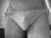 Walking in Wifes Panty in black and white