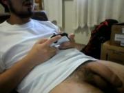 Brazilian Dude Shows Off His Dick While Playing Video Games