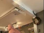 Couch humping Daddy fast orgasm