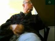 old man is jerking off on cam