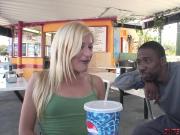 Blonde slut gets a double dose of black dick