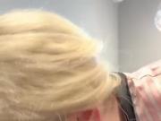 Hot Slut Lelya swallows a Dildo deep