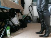My favourite pointed Italian thigh high boots stilettos