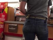 Sexy Slim Ass Clerk in Tight Jeans