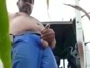 Horny Truck Driver Shows His Cum Fountain