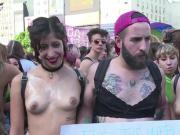 Topless Argentinian protesters