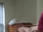 Stroking his big shaft - Homemade