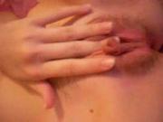 Self show hairy pussy fingering