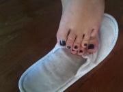 ExGF Candid Sexy Feet black nail polish!