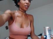 sexy black girl with a rock hard body
