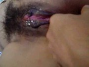 playing with squirting pussy