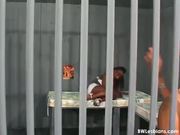 Interracial lesbian action in jail