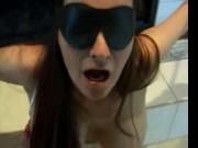Bound MILF Blows a Small Dick