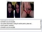 Laughing teen girls on chatroulette