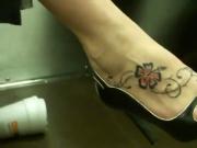 tattoo sexy foot and long legs