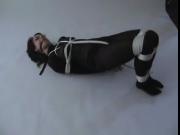 Hogtied In Catsuit