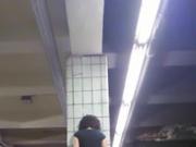 Chick Masterbates in Subway