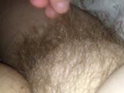 rubbing her soft hairy pussy christmas morning