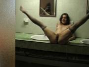 Guste In the Bathroom