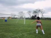 sporty whore in shorts
